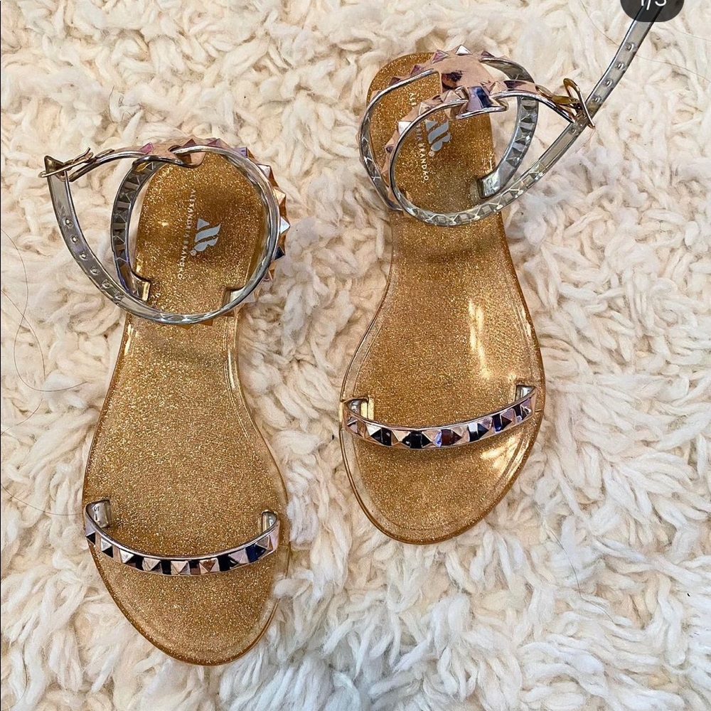 Rose Gold Glitter Sandals